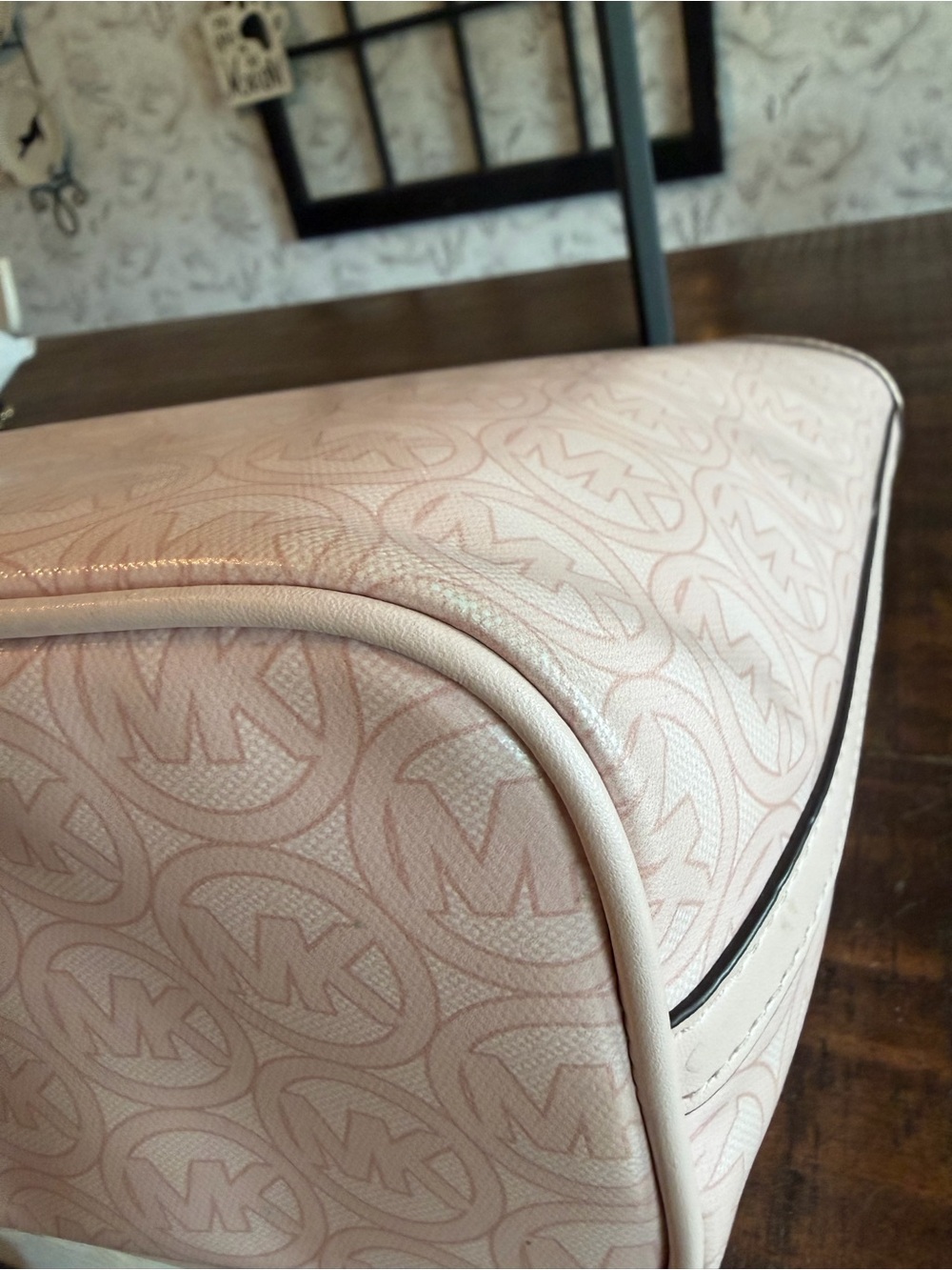 Michael Kors Pale Pink Signature Tote EUC. No call outs. - Picture 6 of 10